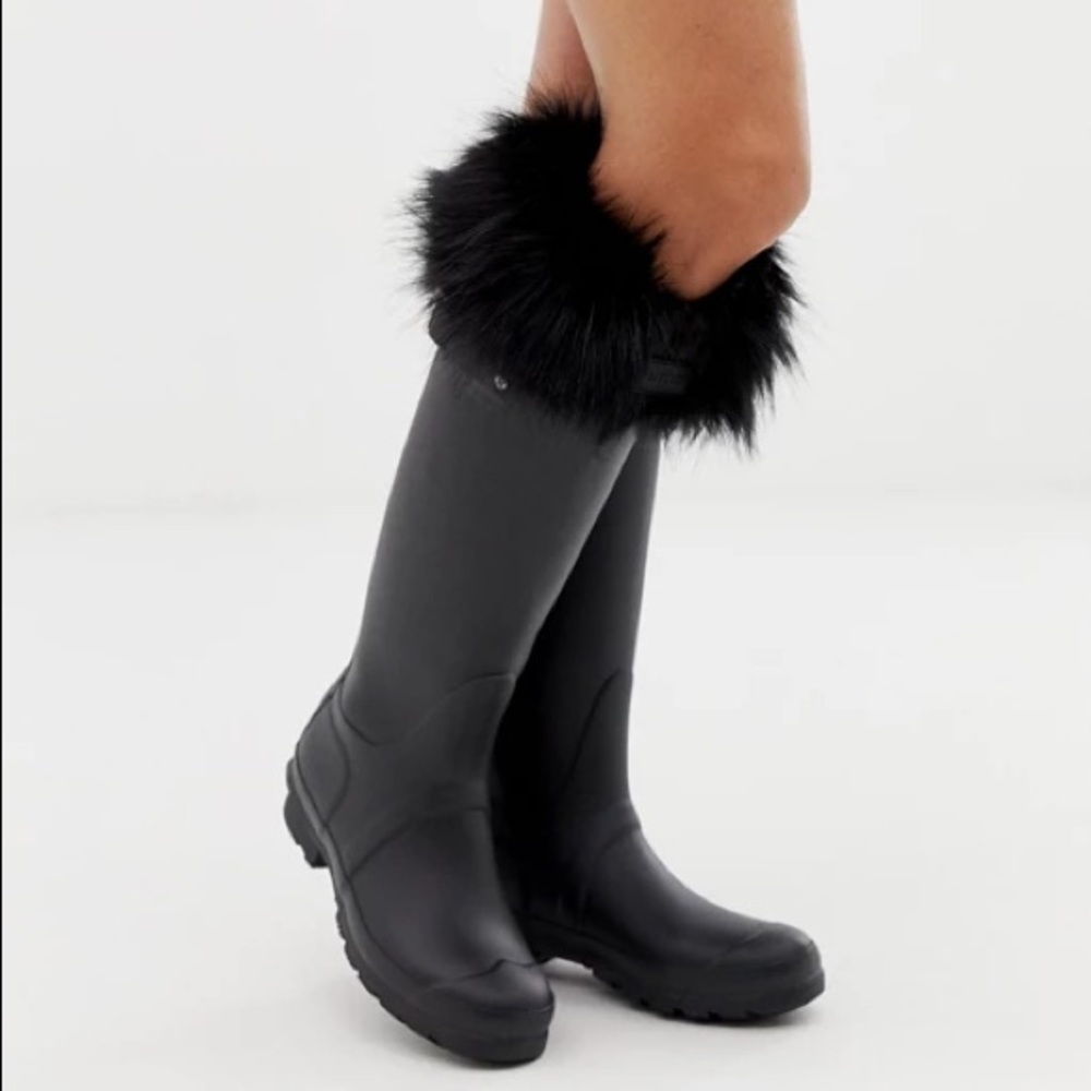 Hunter Original Tall Faux Fur Cuff Boot Socks